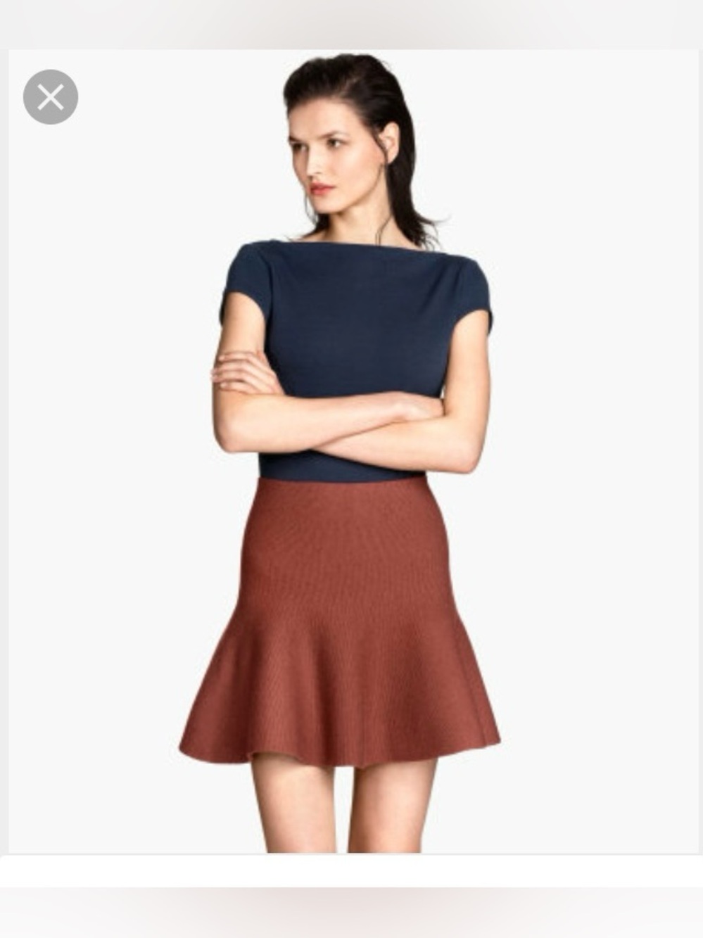 H&M Fine-Knit Wool-Blend Skirt